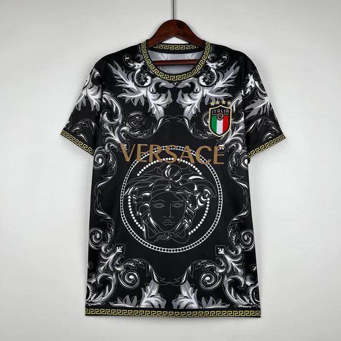 Maillot Italie saison 2023-2024 collab Versace noir - AirVibes